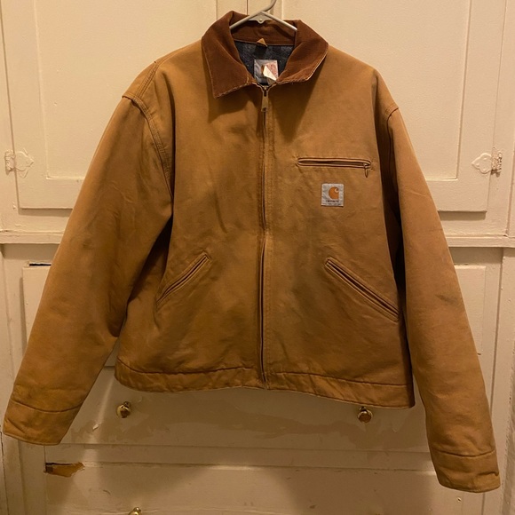 Carhartt Jackets \u0026 Coats | Carhartt Detroit Jacket | Color: Brown/Tan | Size: M | Bakkenonbass's Closet